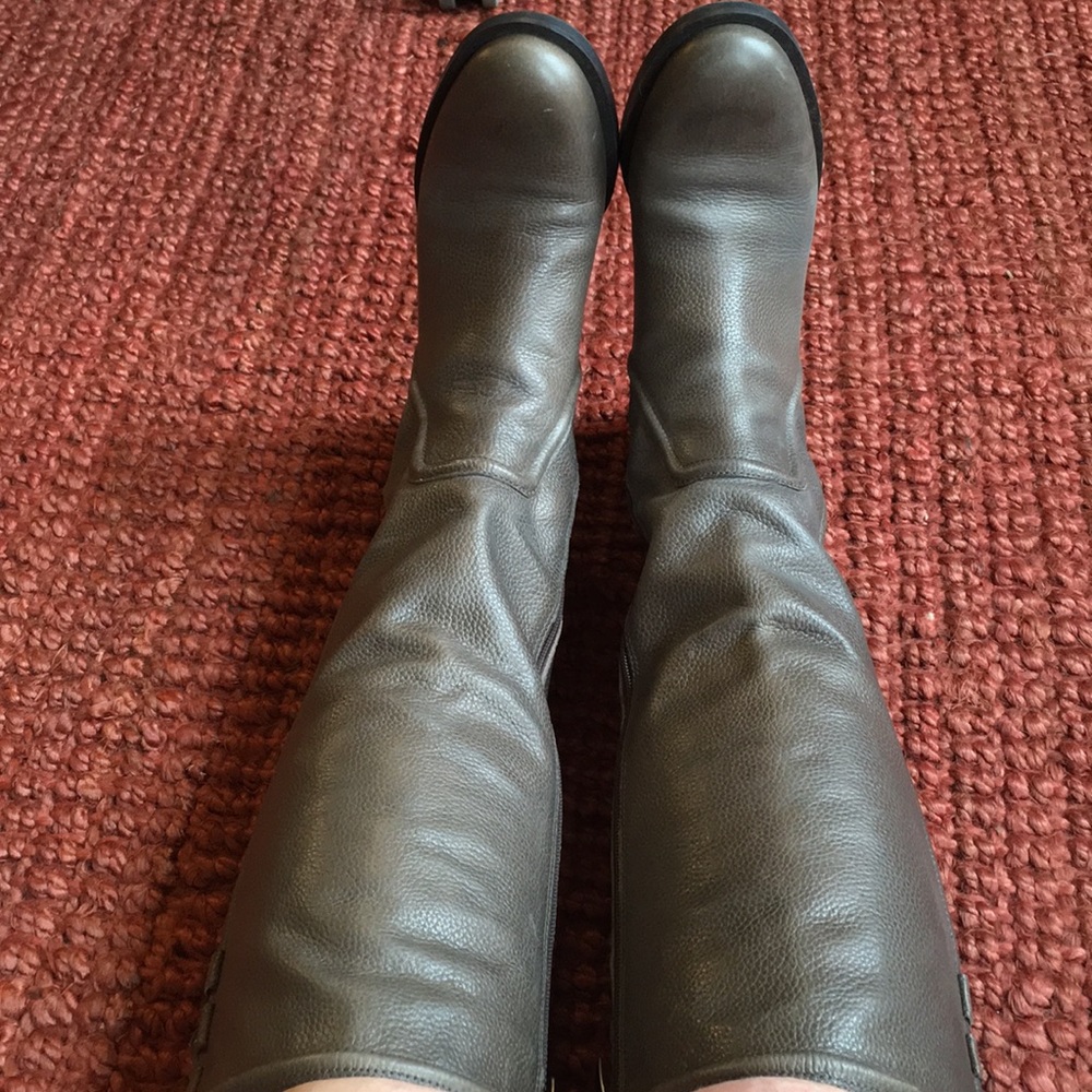 Enzo Angiolini knee high gray-green boots